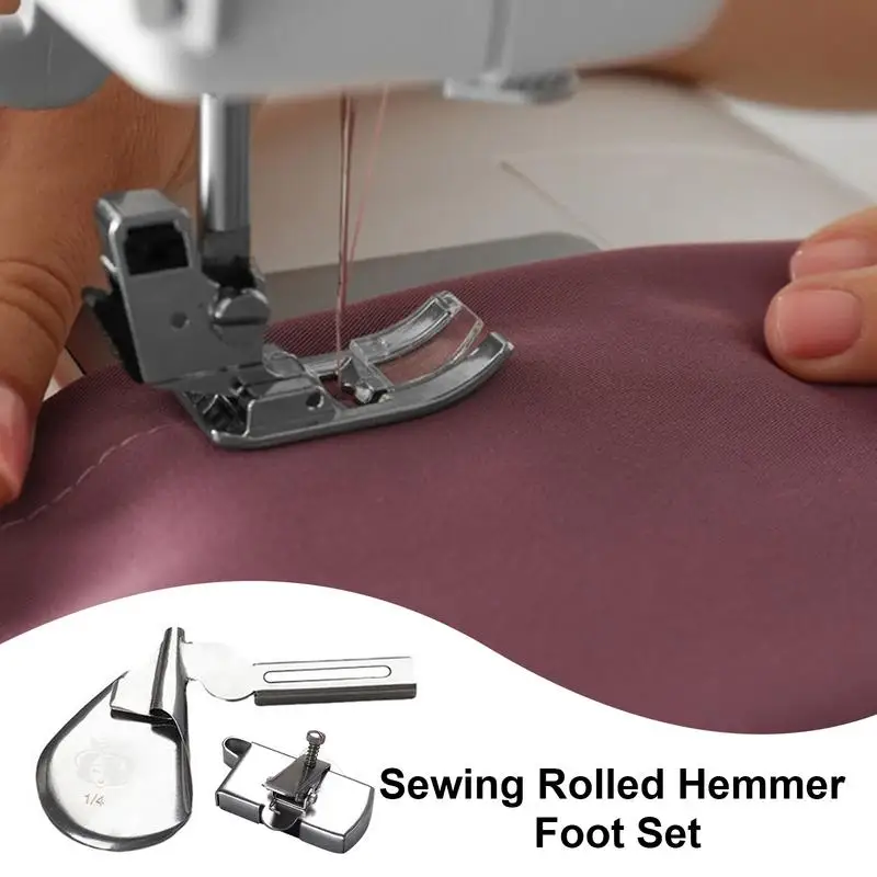 Magnetic Seam Guide Rolled Hemmer Foot Seam Guide For Sewing Machine Multi-Purpose Sewing Accessory For Beginners Professionals