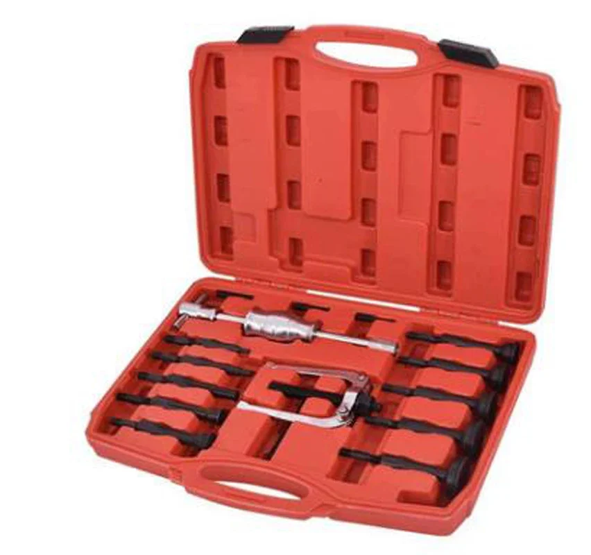 16pcs/set Bearing Extractor Puller Blind Inner Bearing Removal Set Blind Hole Pilot Bearing Puller Internal Extractor Hammer Set