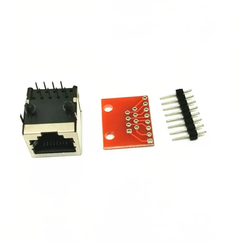 High Quality Gold Plated Breakout Board Assembly Part 8 Pin Header Connector for Ethernet Breadboard Replacement
