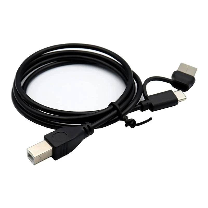 

Портативный кабель для передачи данных принтера USB +TYPE C «папа» на USB Type B, подходит для телефона, принтера, сканера, электронного пианино, лучшая распродажа