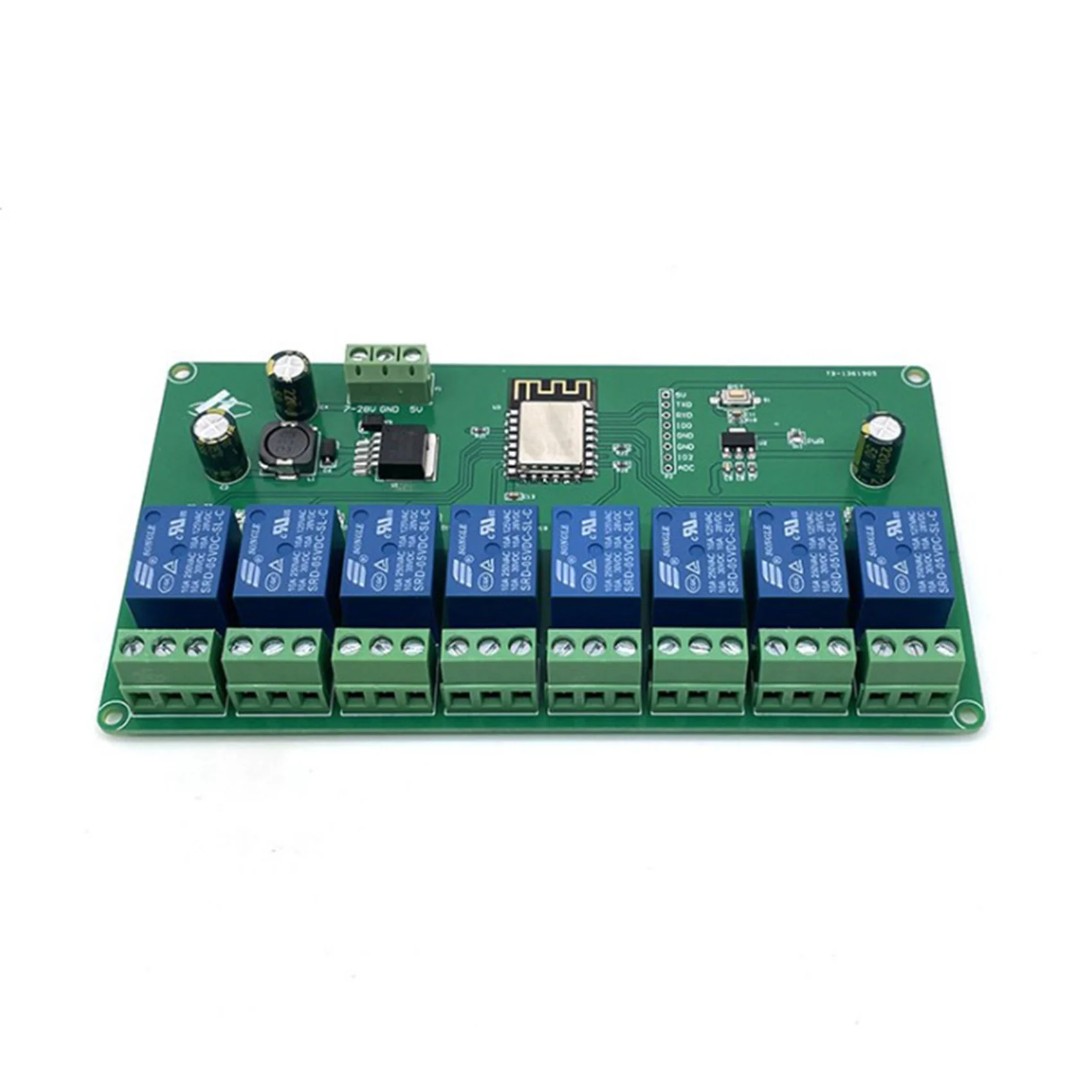 Efficient 2X WIFI 8 Channel Relay Module ESP-12F Development Board Power Supply 5V/7-28V Wireless WIFI Module