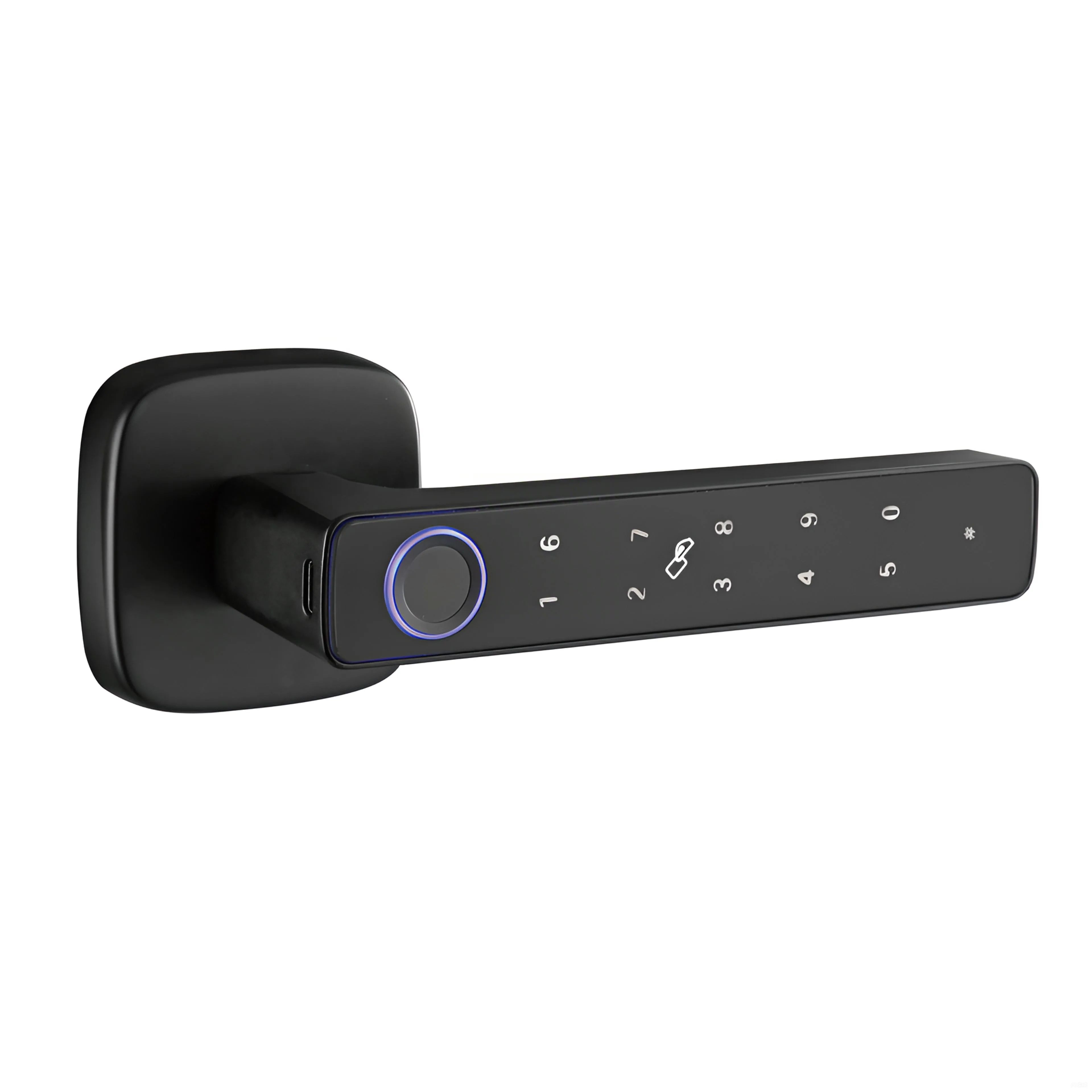 Smart home security lock, zinc alloy biometric fingerprint keyless entry numeric keypad card access control