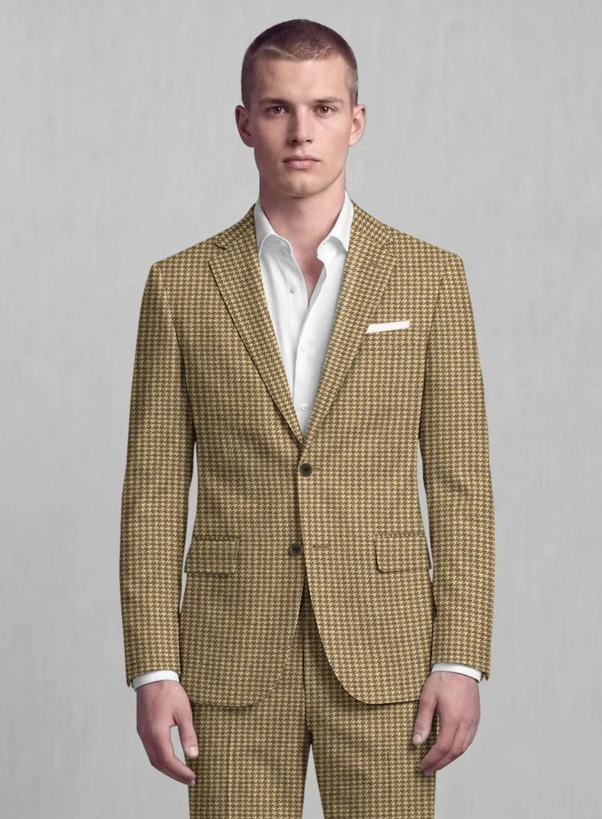 Premium Men Formal Suits Fashion Houndstooth Plaid Notch Lapel Two Button Business Set Custom Office Daily Wear 2 Piece