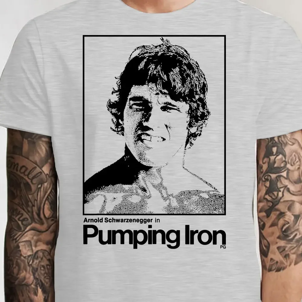 Arnold Schwarzenegger Pumping Iron Performance Fashion Men Fashion Design  Summer Cool Tees Shirt
