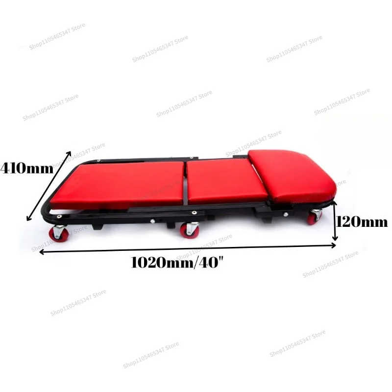 For  Folding Two-in-one Repair Stool 36/40 Inch Auto Repair Reclining Board, Mobile Repair Tool with Wheels
