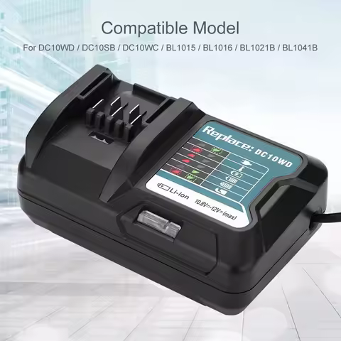 DC10WD Lithium Battery Charger For Makita 10.8V 12V DC10WD BL1016 BL1021B BL1041B FD05 Lithium Battery Replacement Charger