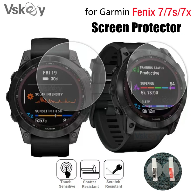 5PCS Smart Watch Screen Protector for Garmin Fenix 7 Pro / Fenix 7s Solar / Fenix 7X Sapphire Tempered Glass Protective Film