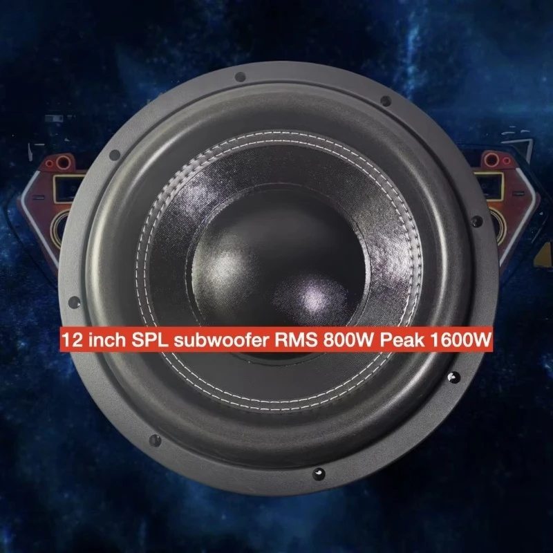 2+2 Ohm Car Subwoofer Speaker 12inch Sub RMS 800W Strong Punch Bass Speaker 12