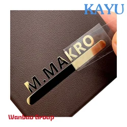 Custom  Custom Self Adhesive Metal Labels Free Design 3D Embossed Logo Metal Sticker Labels For Car Laptop Notebook.