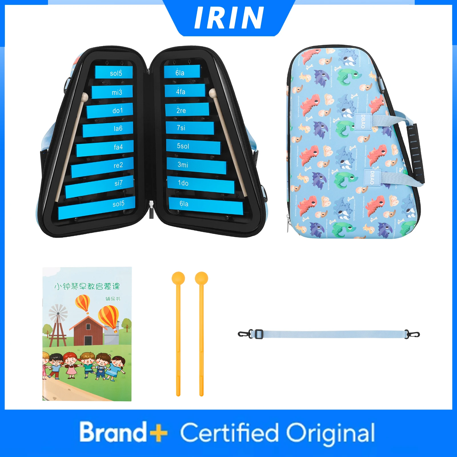

IRIN 16-тональный алюминиевый ксилофон, ручное пианино, экологически чистые детские просветляющие игрушки, ударные инструменты Orff