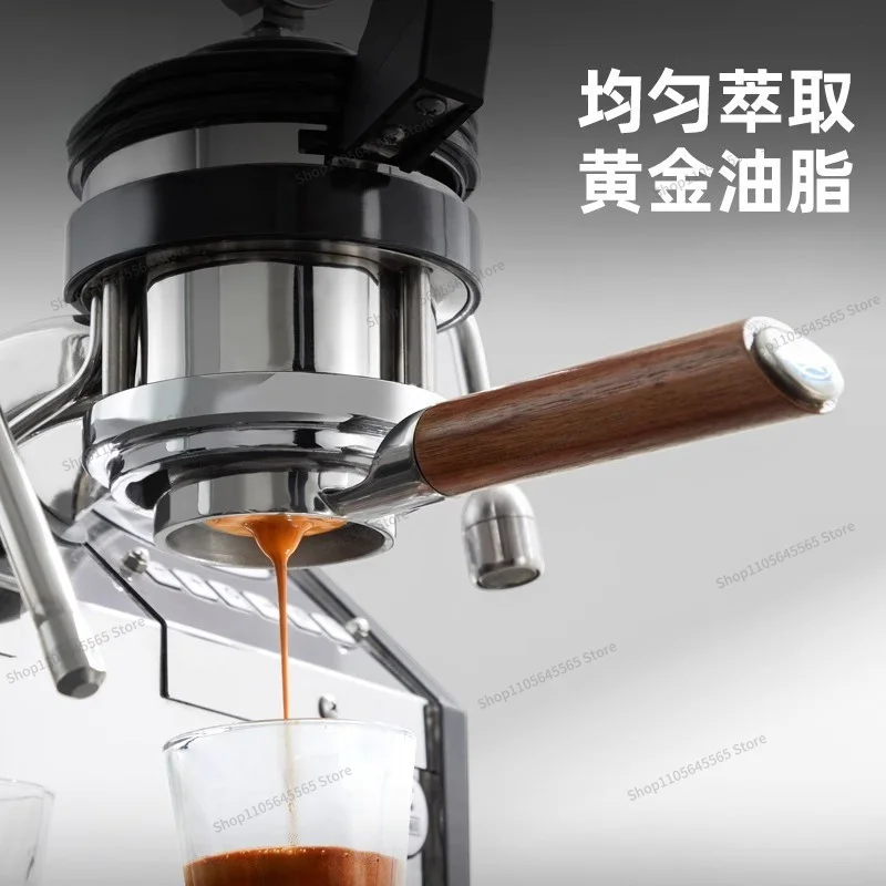 For espresso machine handle 58mm wood handle bottomed extraction stainless steel bottomless fitting with scale