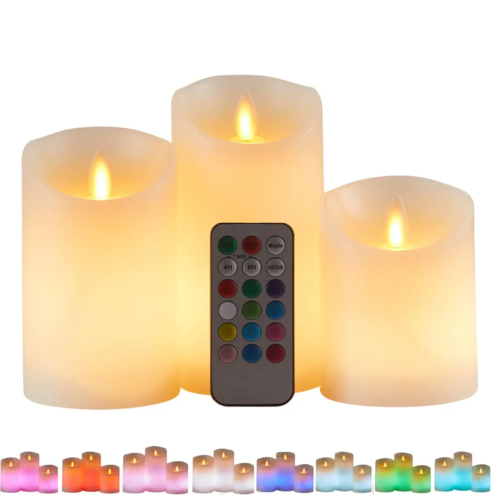 Flameless Pillar Ca… - image