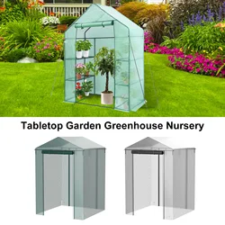 Garden Plant Greenhouse Weatherproof Grow House Cover Transparent Frost Protection Greenhouse Cover with Roll up Double Zipper