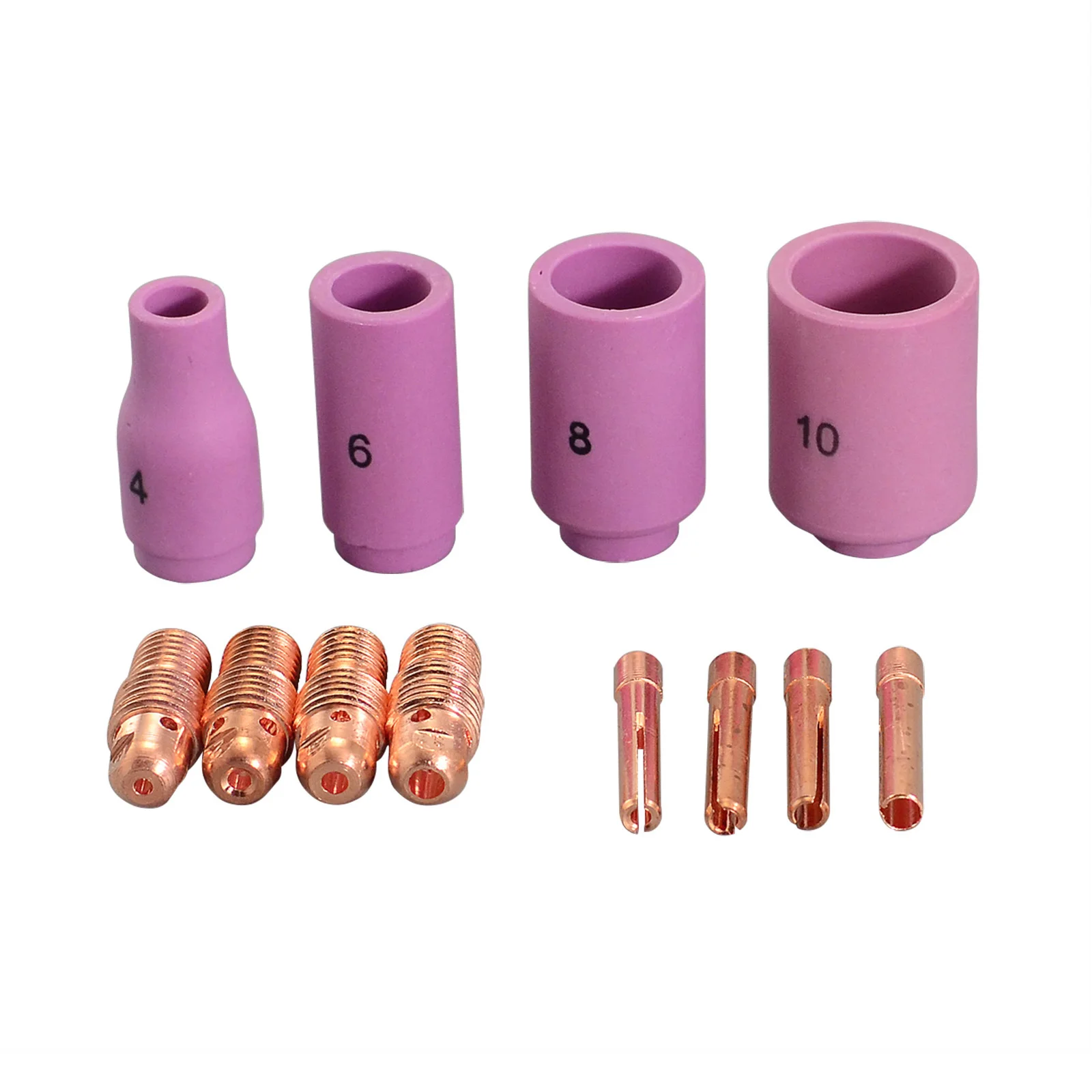 

TIG KIT Consumables Accessories Alumina Nozzle Collet Bodies Fit TIG Welding Torch WP-9 WP-20 WP-25 Series 12PK