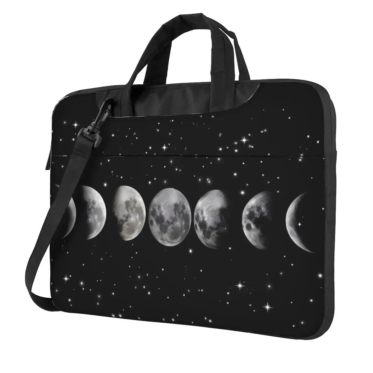 Laptop Bag Sleeve Moon Cycle Of Life Briefcase Bag Starry Sky 13 14 15 15.6 Print Portable Computer Pouch For Macbook Air Xiaomi