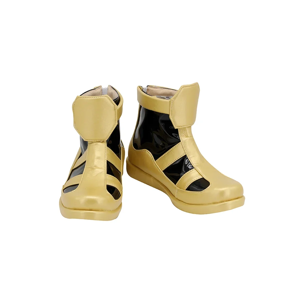 Masked Rider Muteki Gamer Golden Shoes Cosplay Kamen Rider Muteki Gamer Cosplay Boots for Unisex