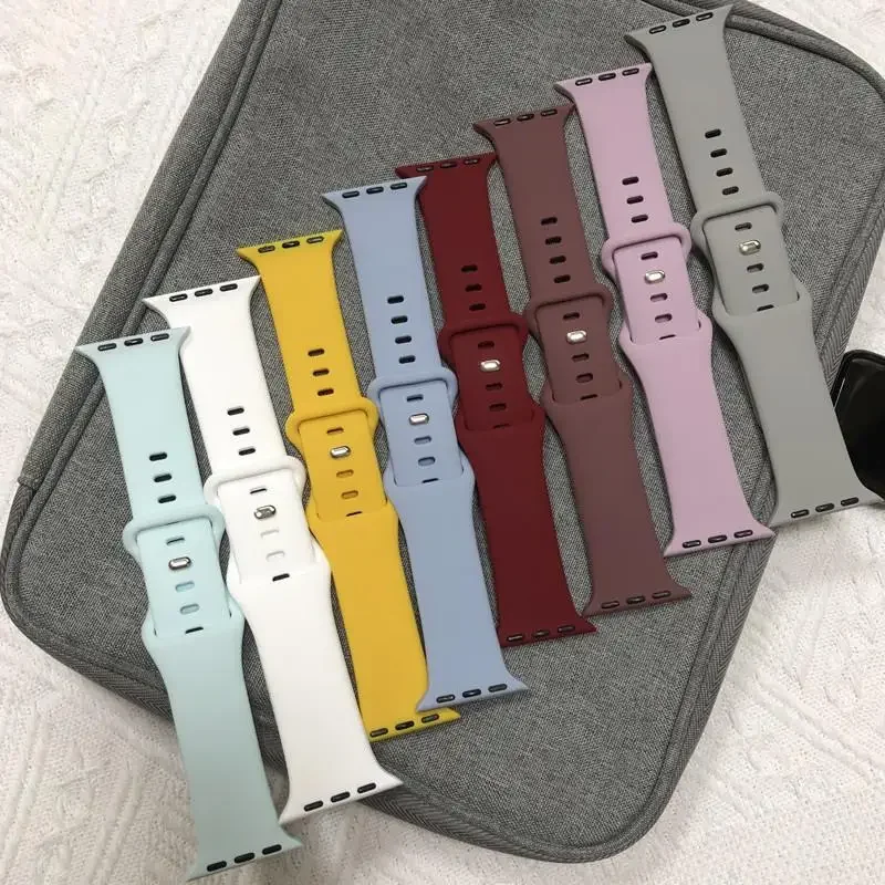 Silicone Strap for lwatch Apple Watch Ultra 2 49mm 10 9 8 7 42mm 45mm 44 40 Soft Replacement Rubber Band 6 5 38-41mm Accessories