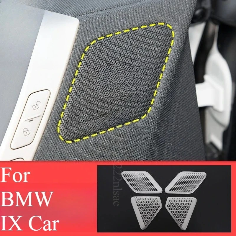 For BMW iX Door Speaker Cover Premium ABS Plastic Car Audio Speaker Grill Protector Anti-Scratch Interior Accessories
