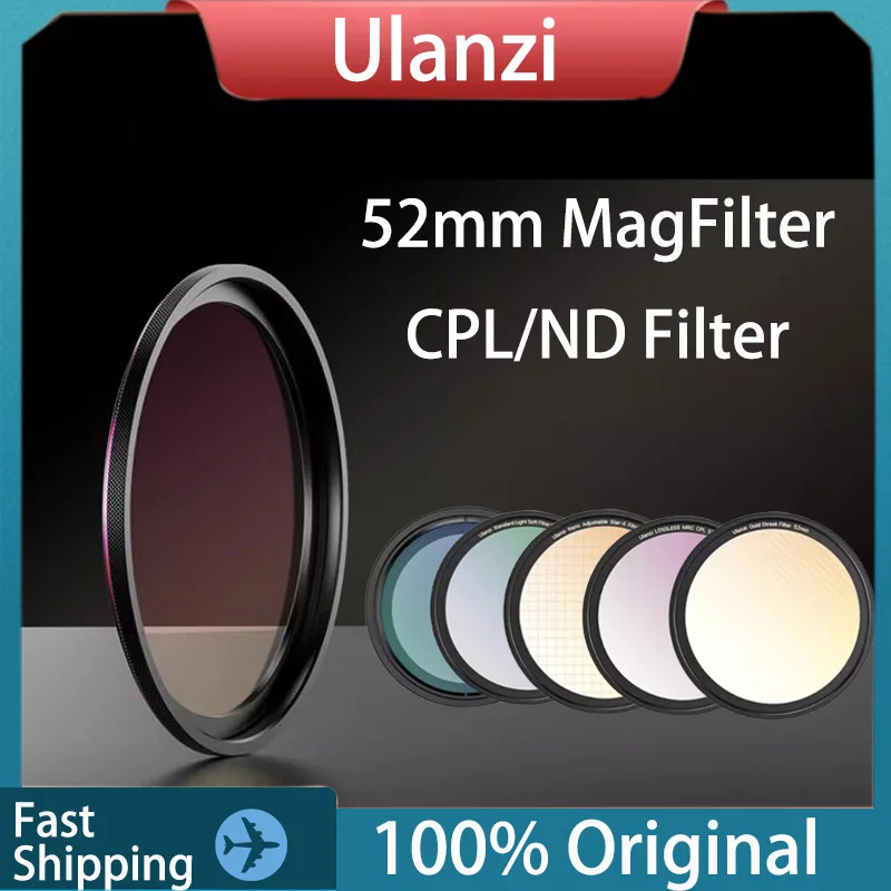 

Ulanzi 52 мм MagFilter Magsafe Магнитный фильтр VND CPL Цветные фильтры для линз CPL Поляризованное зеркало Starlight для смартфона iPhone
