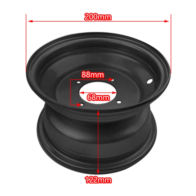 16X8-7 16*8-7 inch vacuum rims Go-Kart accessories 7 inch ATV wheel hub for Modified 4 wheeled vehicle