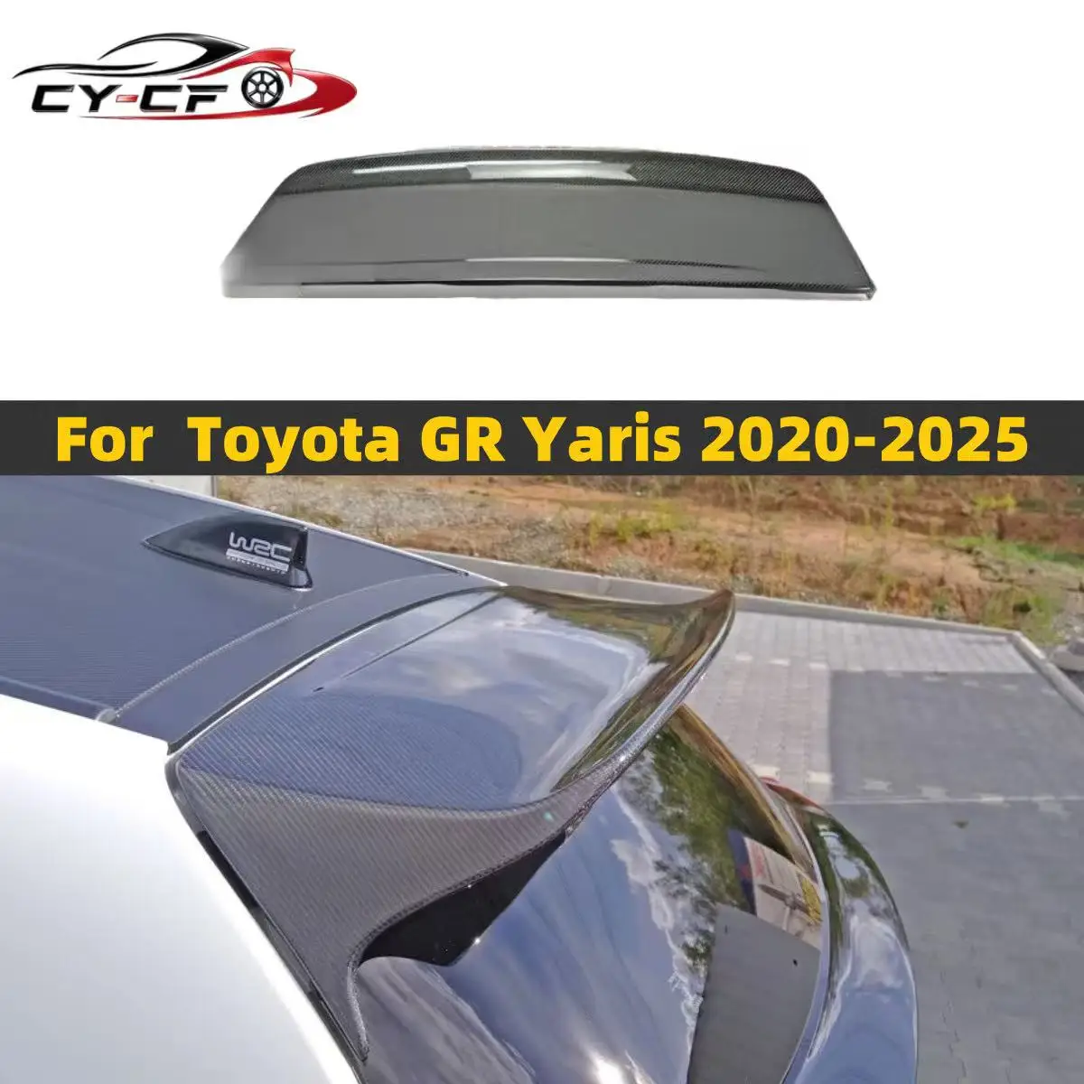 

Rear Carbon Fiber For Toyota GR YARIS GXPA16 GV Type Rear Trunk Spoiler Wing Lip Bodykits Trim Body Kits