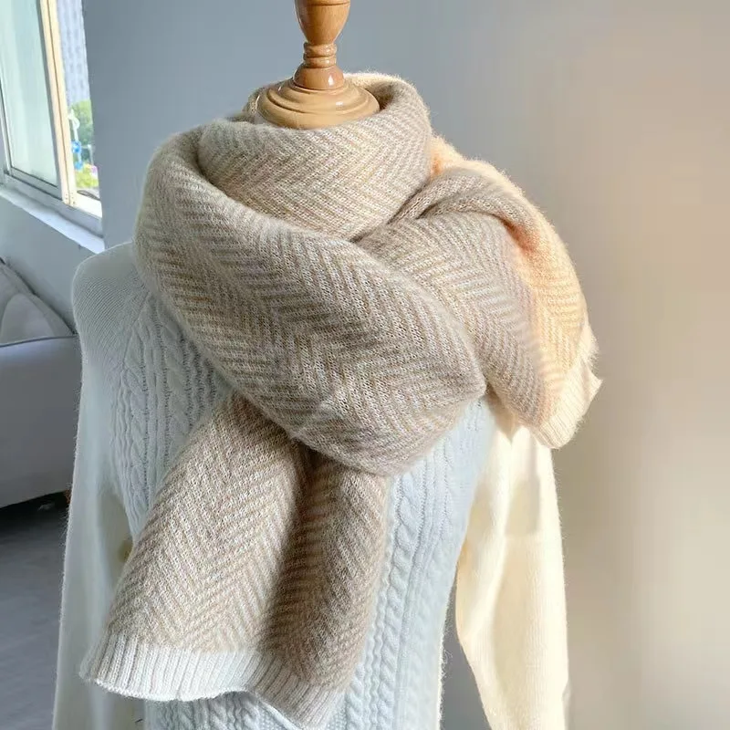 

Double Sided Cashmere Scarf Women Winter Warmth Unisex Lightweight Long Neck Wrap Versatile Neutral Color Cozy Everyday Wh66