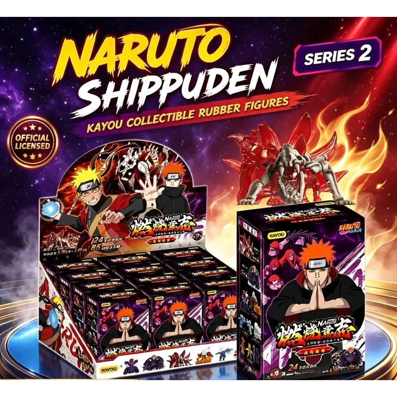 Official Licensed Kayou Naruto Shippuden Mini Rubber Figure Blind Box, Anime Collectible Model For Fans