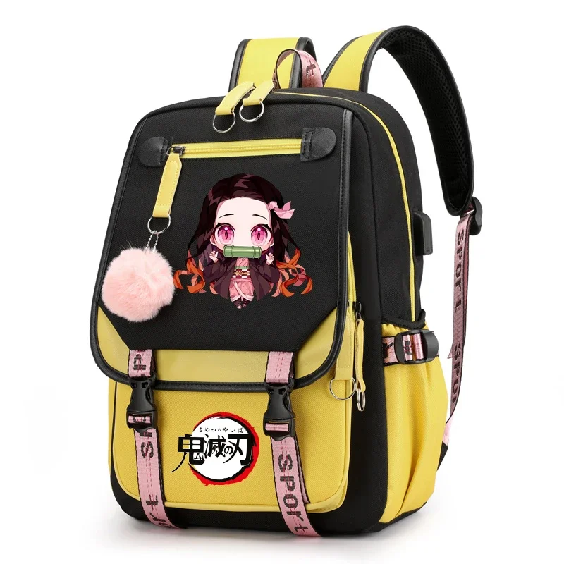 Demon Slayer Backpack Teenage boys Girls Laptop Rucksack Student School Bags Kimetsu no Yaiba Nezuko Schoolbag Fashion Mochila