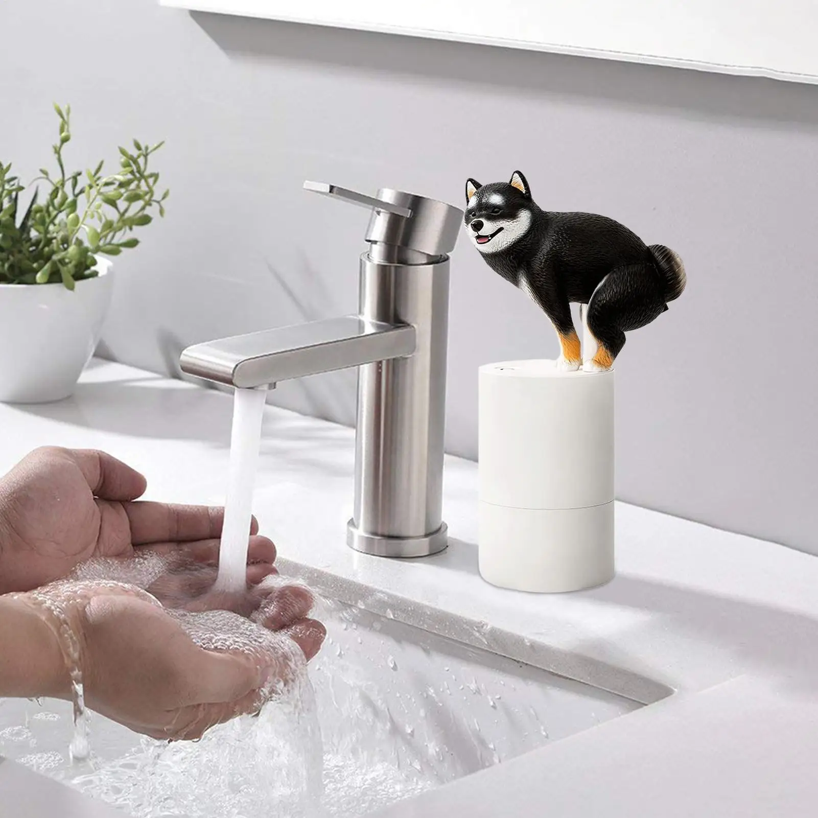 Automatic Hand Soap Dispenser Cute Dog Touchless Soap Dispenser Bathroom Battery Operated Bathroom Accessories For Adults Kids