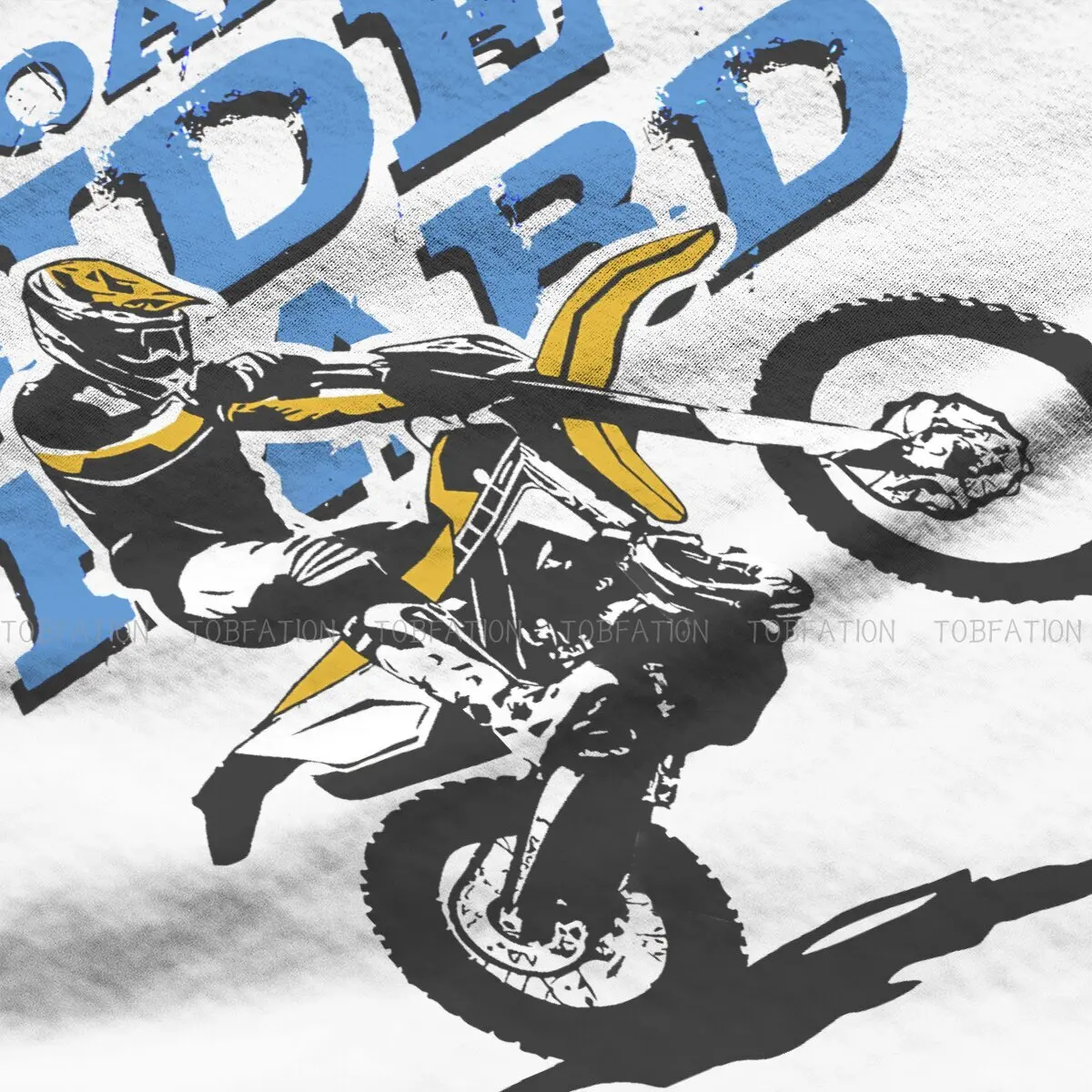 Offroad Biker  Hipster TShirts Enduro Cross Motorcycle Racing Men Graphic Pure Cotton Tops T Shirt O Neck Oversized