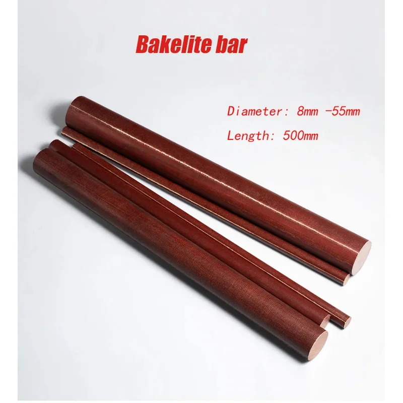 8mm To 55mm Diameter High Temperature Resistant Electric Wood Rod Phenolic Laminated Insulation Rubberwood Rod