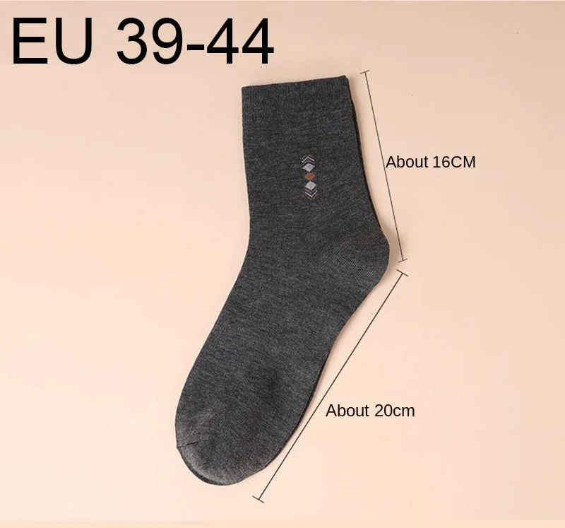 5 Pairs/Lot Men\'s Fashion Thickened Socks Four Seasons Leisure Breathable Deodorant Mid Tube Cotton Socks High Quality EU 38-44