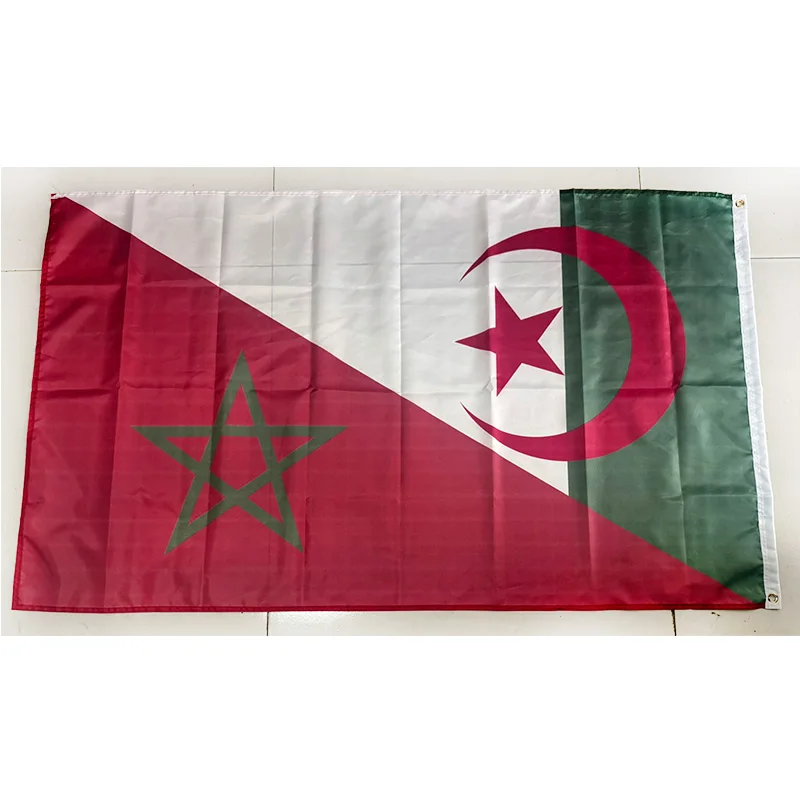 Algeria Morocco Friendship Flag 2ft*3ft (60*90cm) 3ft*5ft (90*150cm) Size Christmas Decorations for Home Banner