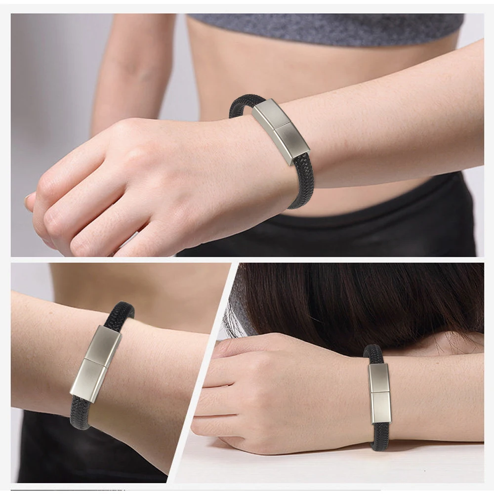 Bracelet USB 2.0 Flash Drives 64GB Red Wristband Pen Drive 128GB Creative Gifts Memory Stick 16GB WaterProof 32GB Black U disk