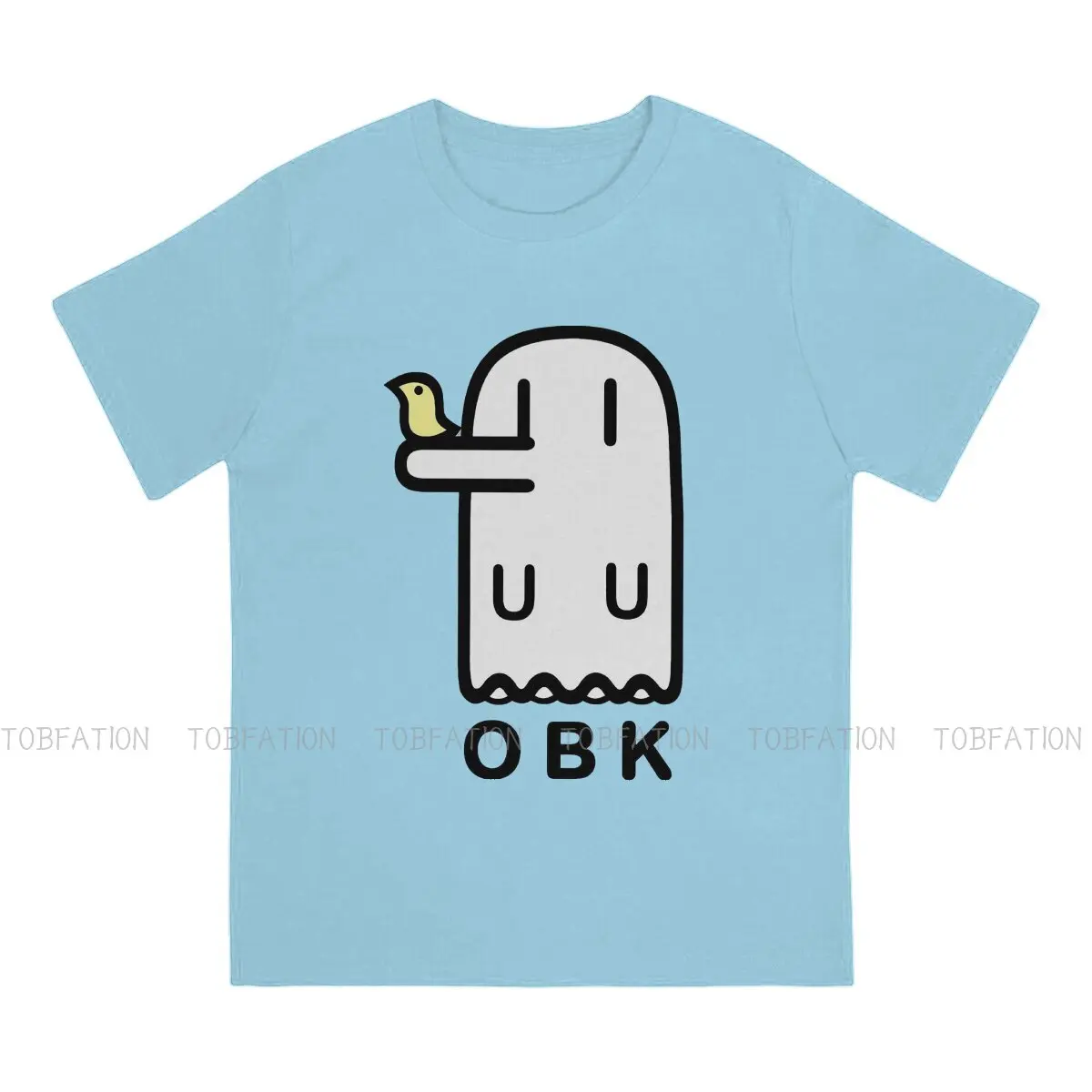 Nichijou OBK Obake Round Collar TShirt Ghost Specter Spirit Fabric Basic T Shirt Man's Tops Fashion Big Sale