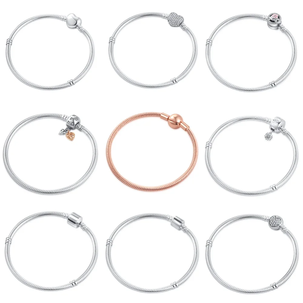 فقط S925 مختوم حار بيع 925 الفضة على شكل قلب الأفعى العظام سوار، لأساور سوار ذاتي الصنع #1