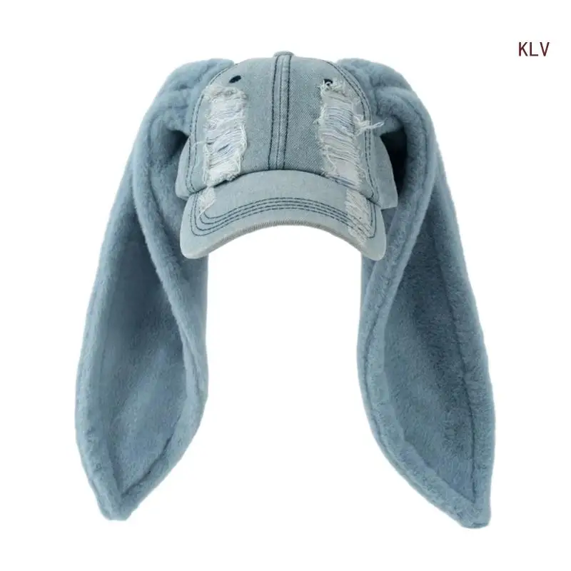 

Adult Distressed Baseball Caps Spring Camping Casual Sport Caps for Girl Outdoor Sunproof Hat with Decors