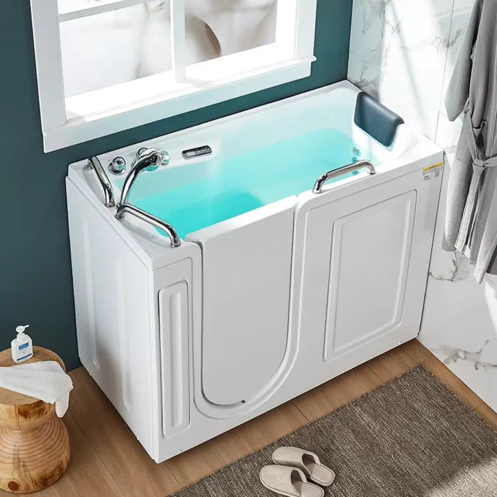Luxury Modern Freestanding Hot Tub Spa, High Quality Massage Bathtub, Couple Soaking Tub With Hotel Drainage System