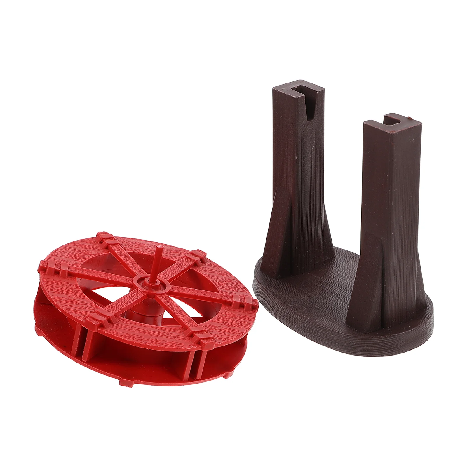 

Miniature Water Wheel Fountain Decor for Pond Fish Tank Indoor Outdoor Landscape DIY Running Water Feature Simulation Resin