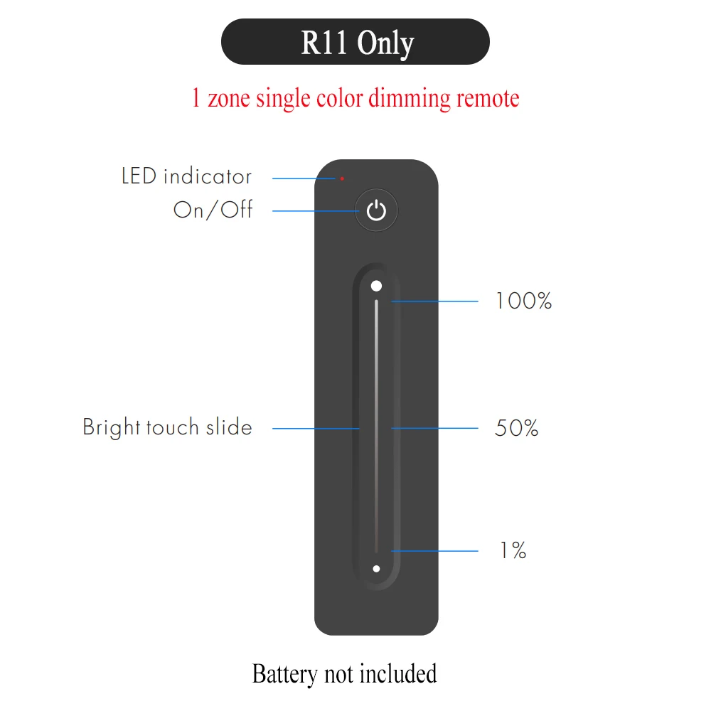 CENFAYA Bluetooth & RF 2CH LED Controller DC12V 24V Smart Dimmer Match mit RF 2,4G Fernbedienung für WW CW NW CCT LED Streifen 6