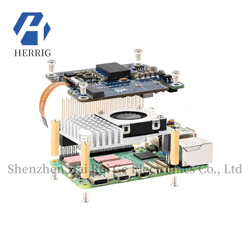 MicroSnow Raspberry Pi 5 Expansion Board PCIe to M.2 with PoE, Supports NVMe Protocol, M.2 Interface Hard Drive