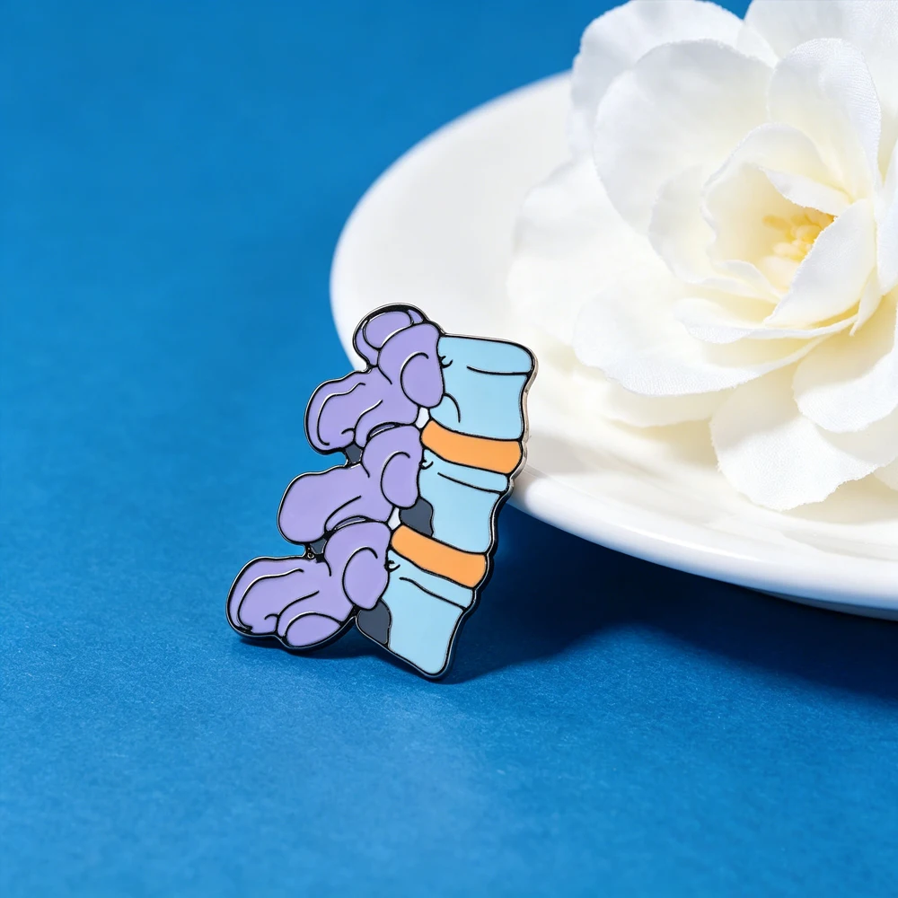 Human Anatomy Enamel Pin  Colorful Pin For Human Brain Spinal Cord And Ear Anatomy Collar Pin For Clothing Gift For Doctors