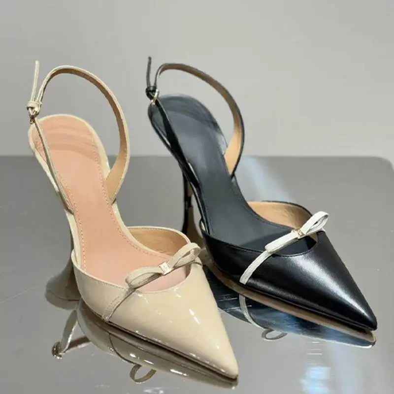 

﻿ Butterfly Knot Pointed Toe Sandals 2026 Summer Women's Shallow Mouth Buckle Strap Shoes Sexy Stiletto High Heels Pumps Shoes
