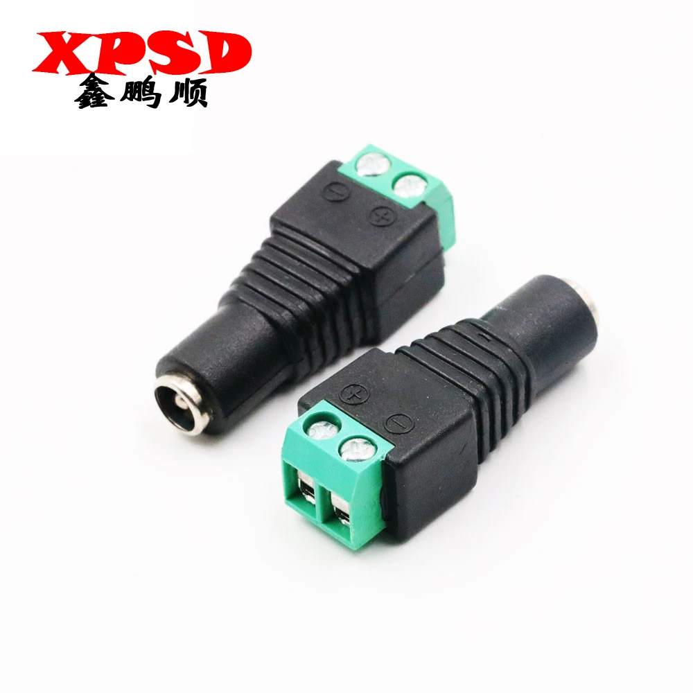 Male Female DC Connector 5.5mm*2.1mm Power Jack Adapter Plug For LED Strip Light CCTV Router Camera Home Applicance