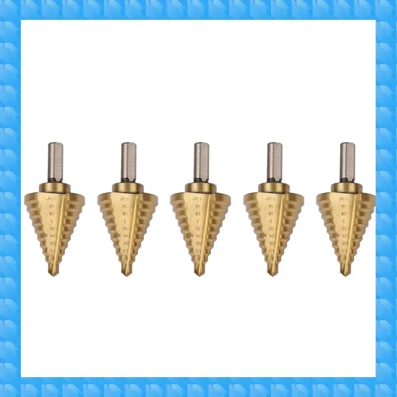 

ETRT 5X Step Drill Cone Drill Bits, High Speed Steel 10 Steps 1/4 To 1-3/8 Inch