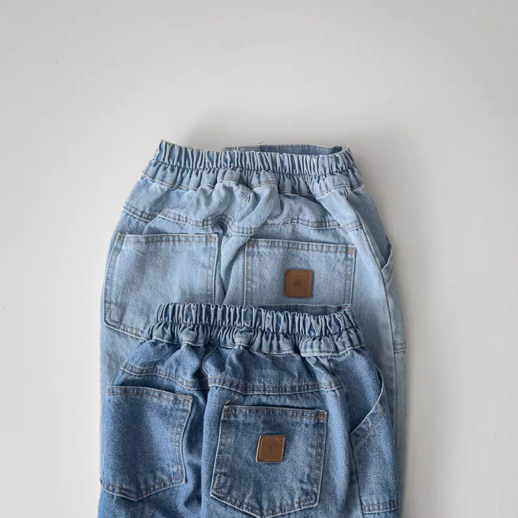 2025 printemps nouveau bébé pantalons décontractés enfants jean pour filles infantile garçon Denim pantalon enfant en bas âge sarouel enfants vêtements