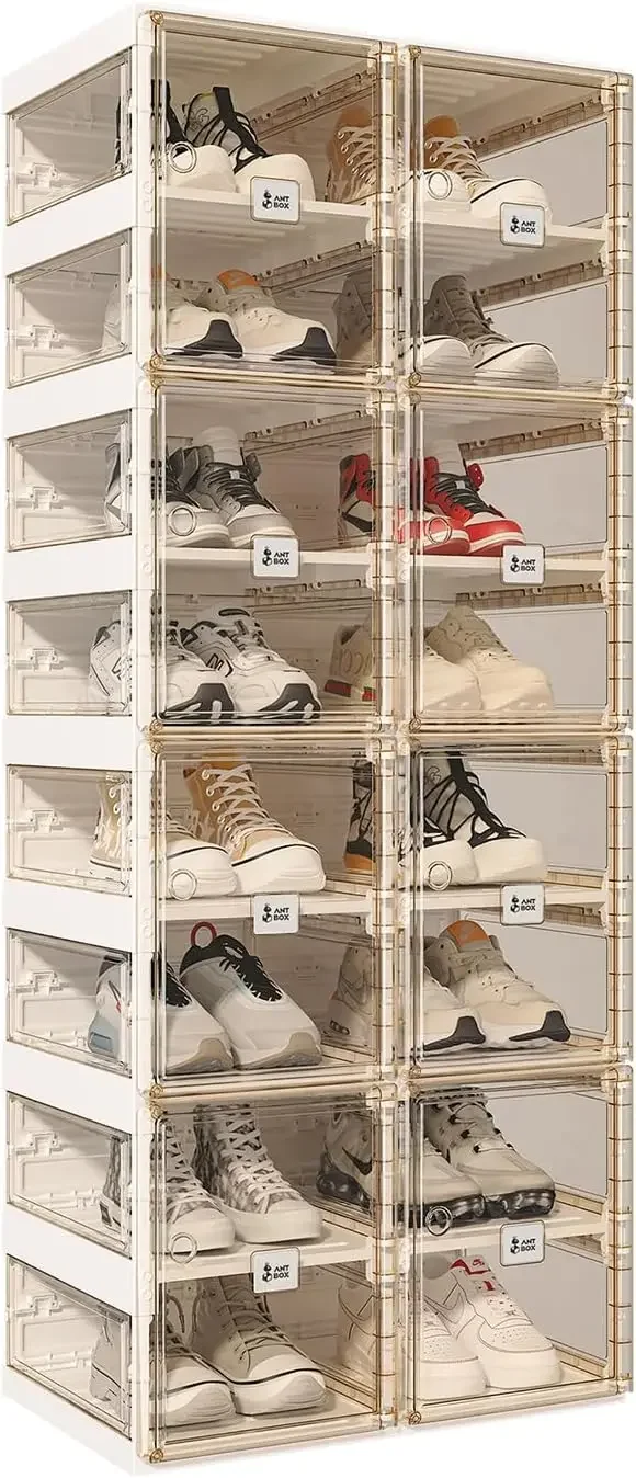 

Shoe Rack,Shoe Organizers for Closet Plastic Shoe Storage Box For Entryway,Living Room,Large Sturdy