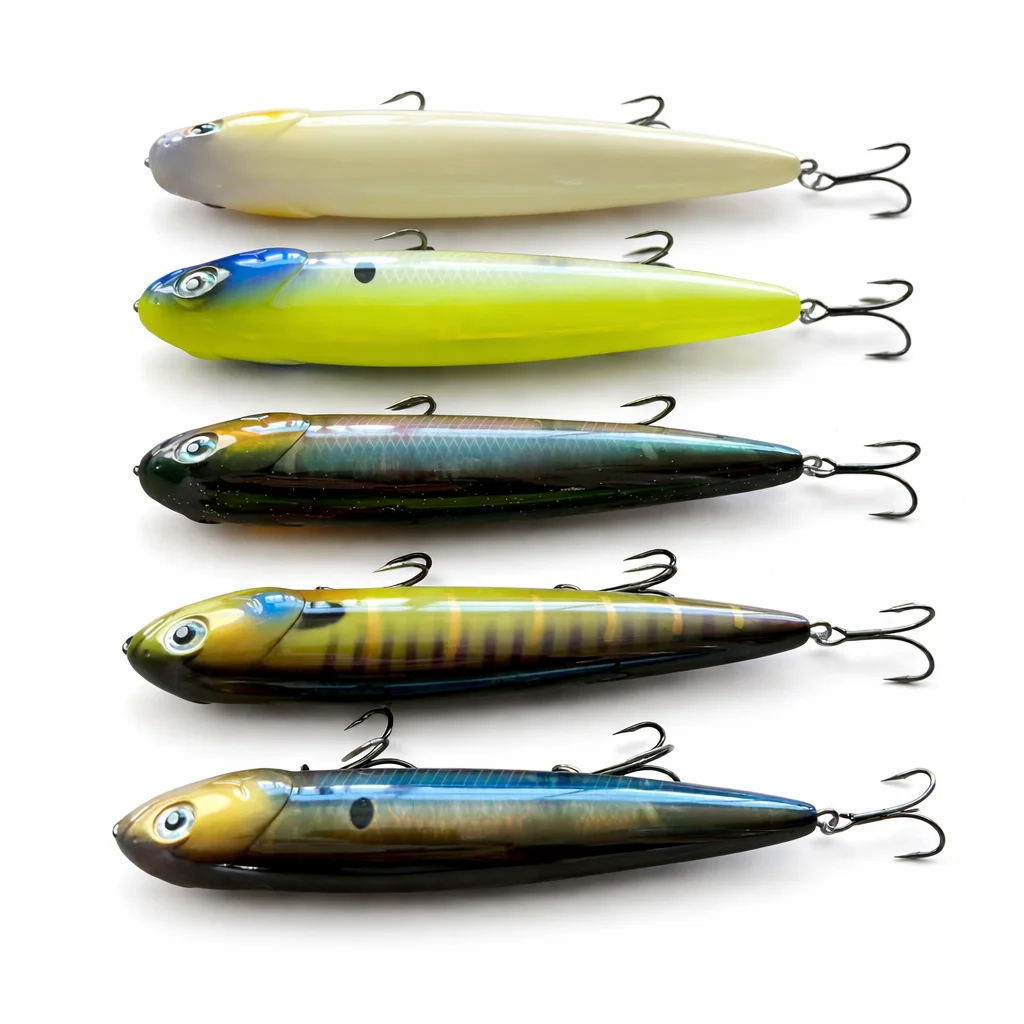 110mm 21g Topwater Popper Pencil Köder 3D Holographischer Laser Harter Angelköder für Salzwasser Seebarsch-Angeln – Detail 8