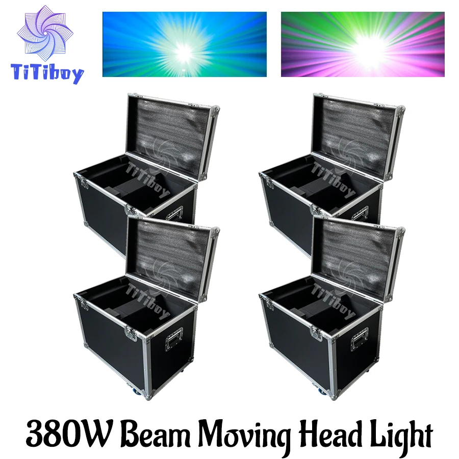 

No Tax 4Pcs Flycases For Colorful Gobo DJ Disco Stage Sharpy Beam 380W 18R Moving Head Light Beam Moving Head 380w