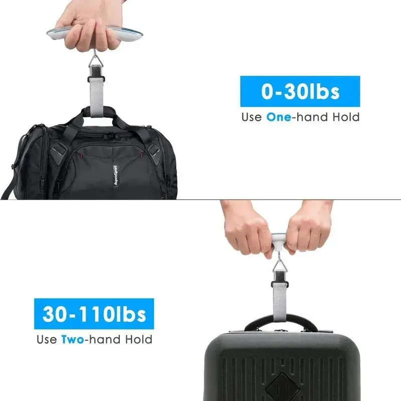 Fish Scales 50kg/110lb Portable Electronic Backlight Scale LCD Digital Luggage Scale Travel Bag Hanging Steelyard Hook